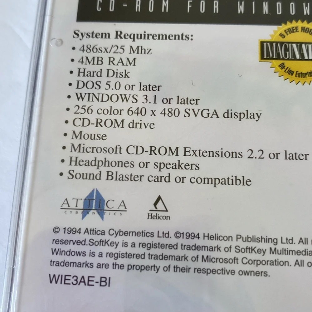 Vintage SEALED Websters Concise Interactive Encyclopedia CD for Windows